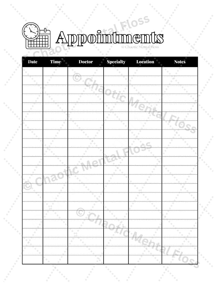 Medical Tracker - Appointments