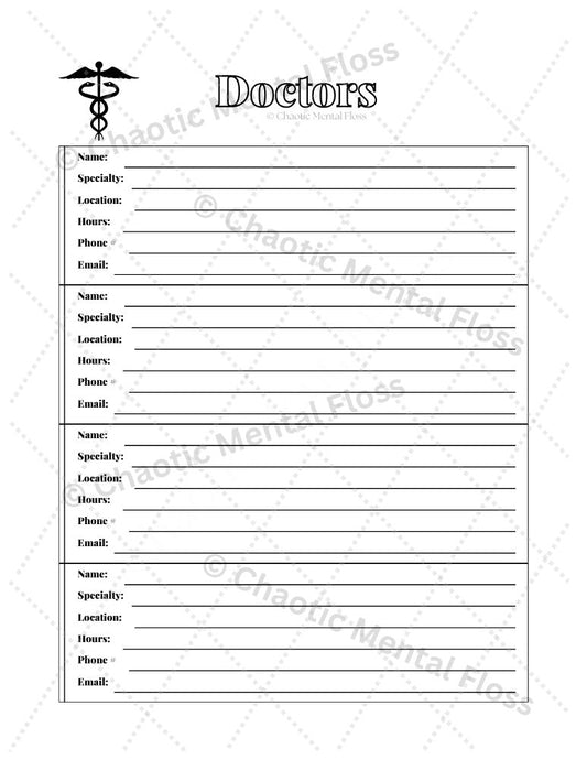 Medical Tracker (III) - Doctors
